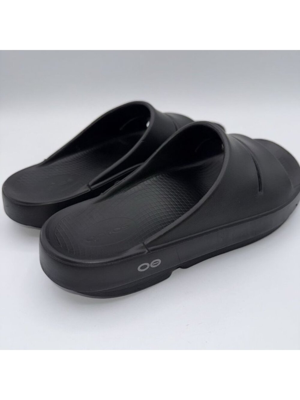 Oofos Ooahh Sandals Men’s 7 Women’s 9 Black Recovery Slip On Comfort Slides - Picture 5 of 10
